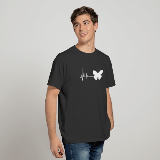My Heart Beats For Butterflies Heartbeat Tee Shirt T-shirt