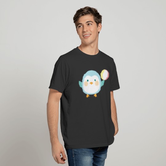 Beach volleyball player penguin T-shirt