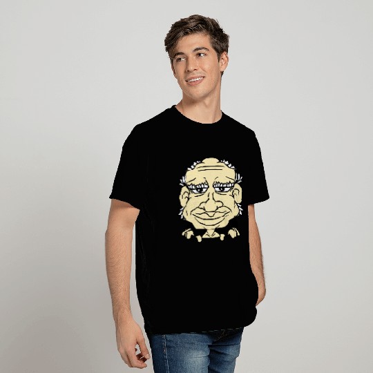 hole floor hiding big head old man face funny cart T Shirts
