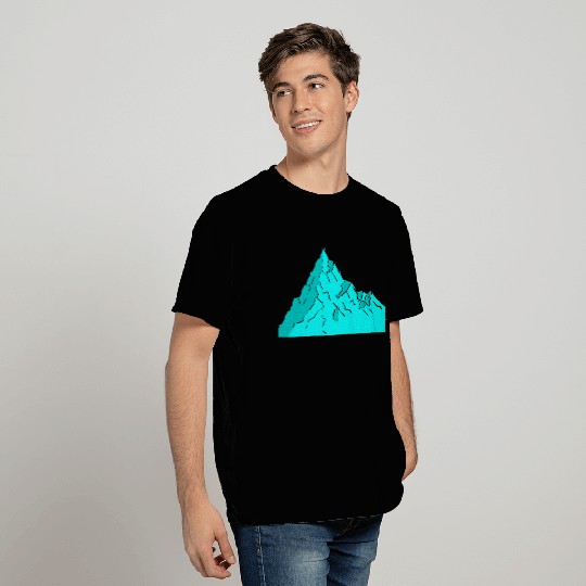 Blue mountain peak. Iceberg. Glacier. T Shirts