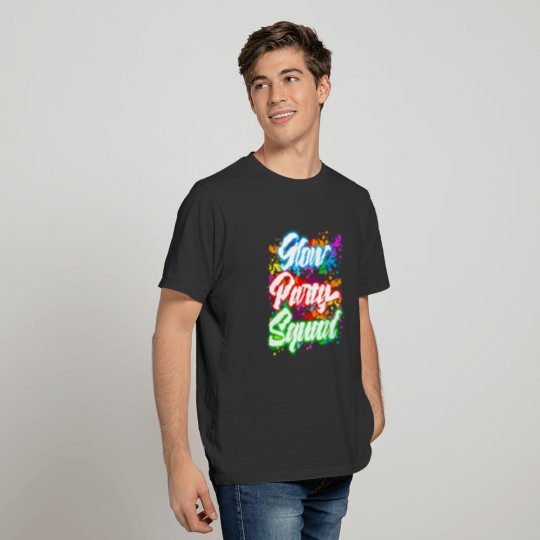 Friendship Goals Glow Party Squad Neon Bright T-shirt