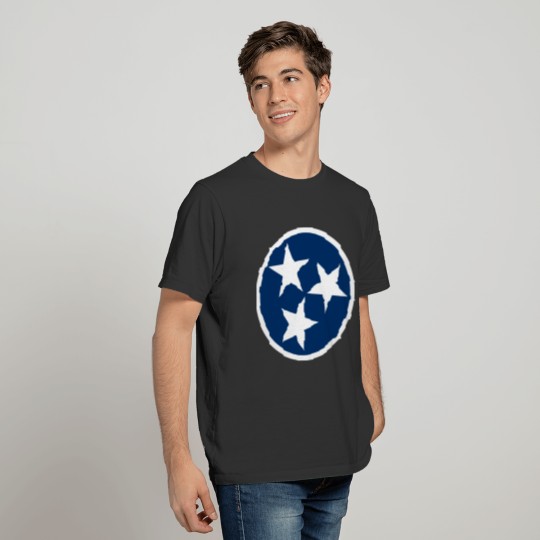 Tennessee State Flag Blue White Stars T Shirts