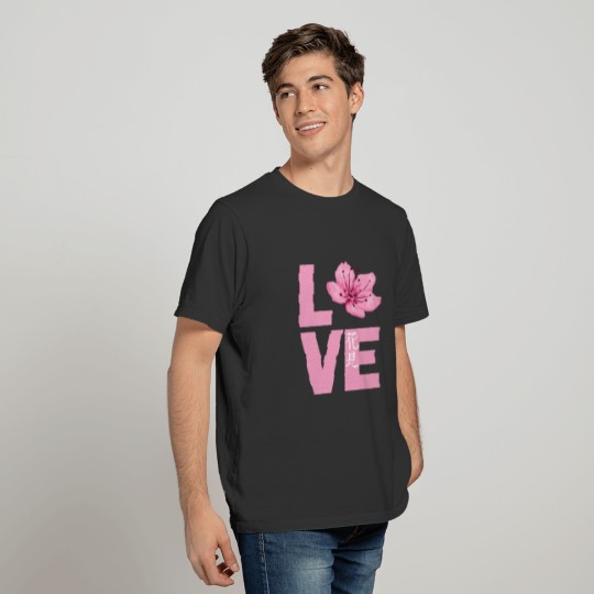Love Cherry Blossom Festival Japanese Character T Shirts