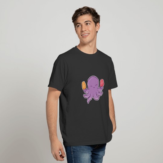 Octopus with icecream T-shirt