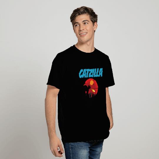 Catzilla Cat Meow T Shirts
