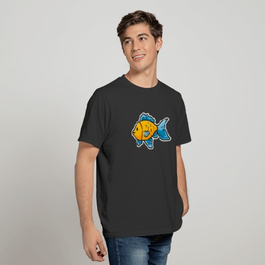 Cartoon Fish Illustration T-shirt