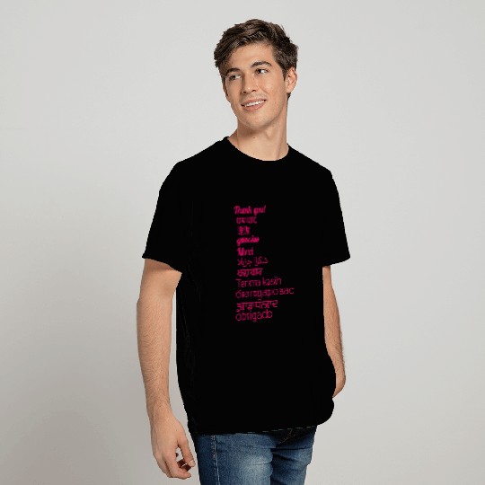 Thank you gratitude grateful many language gift T Shirts