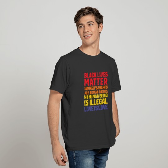 Black Lives Matter Women's Rights Are Human Rights T Shirts