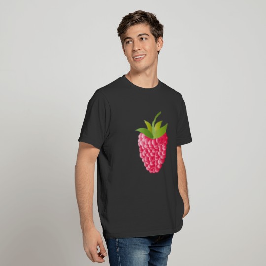 pink red ripe raspberry T-shirt