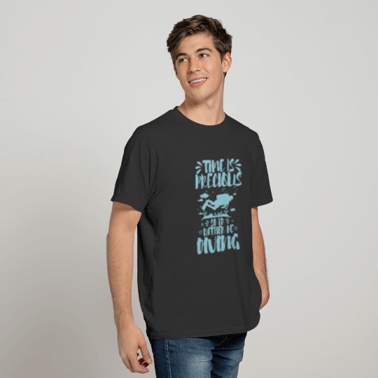 Awesome Funny Rather Be Diving Comic Diver Gifts T-shirt