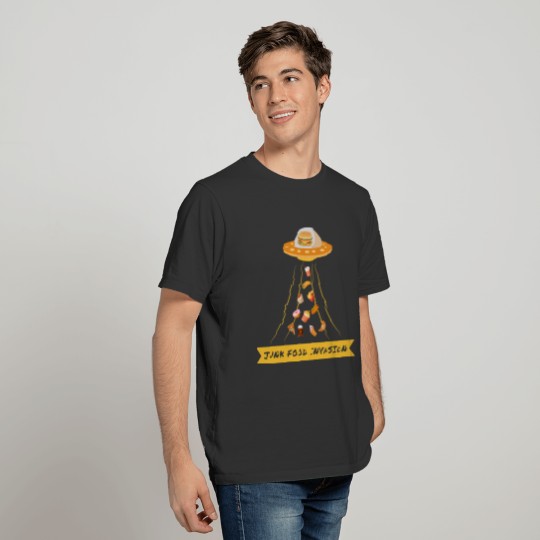 Alien Ufo Junk Food Invasion Humor And Funny T-shirt