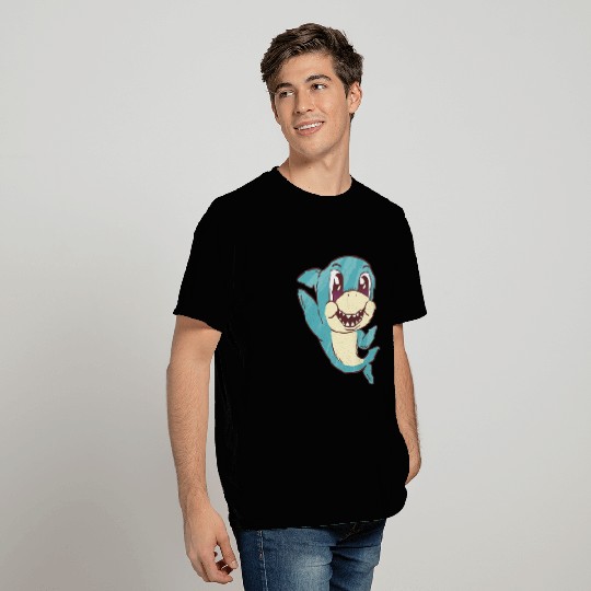 Waving baby shark T Shirts