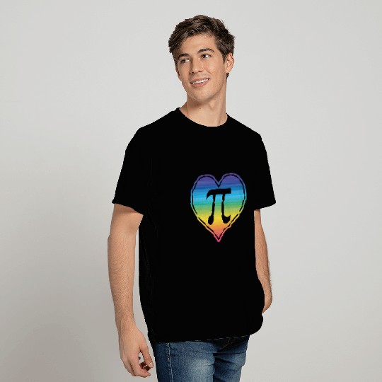 Pi Day Colorful Rainbow Heart Human Equality T Shirts
