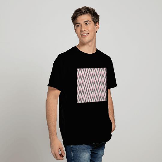 Modern and Minimal Pink Chevron Pattern T Shirts
