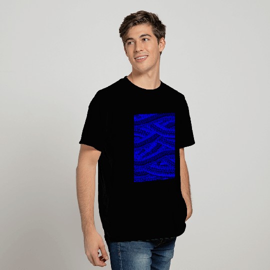 Blue Snake Skin Art T Shirts