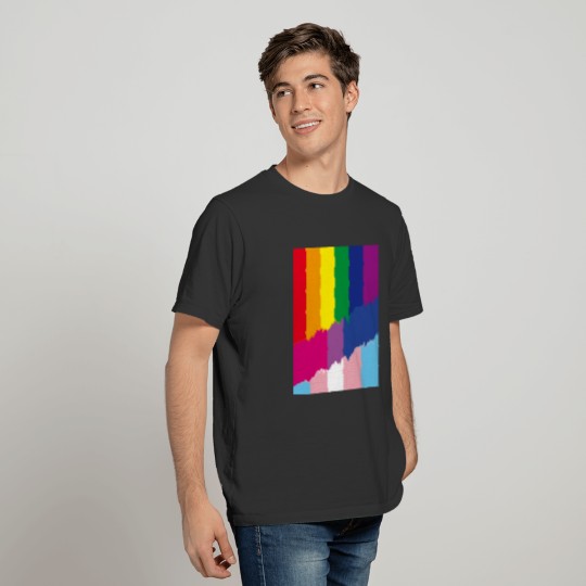 LGBT rainbow transgender bisexuality Flag T-shirt