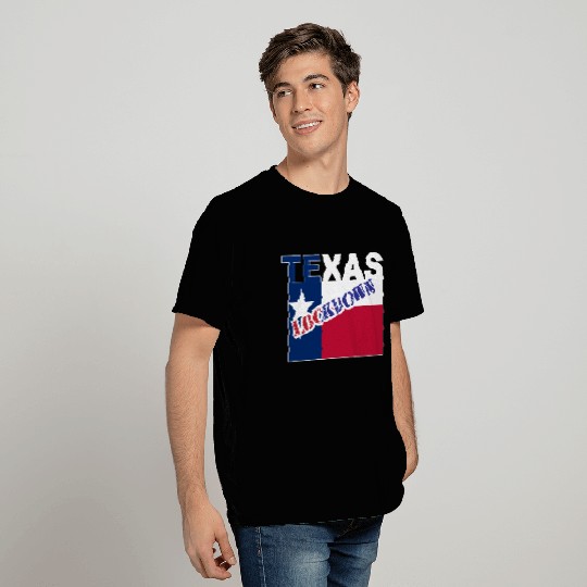 Texas Lockdown With Text And Flag T Shirts