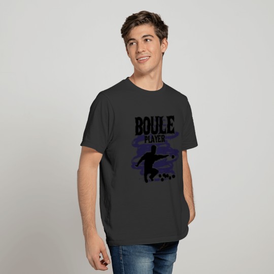 Pentanqué Boules Player Silhouette Brush Stroke T-shirt
