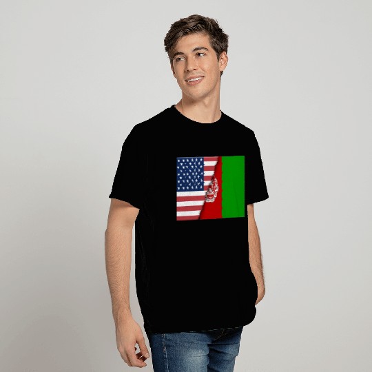USA Flag Afghanistan Afghani Flag Immigrant T Shirts