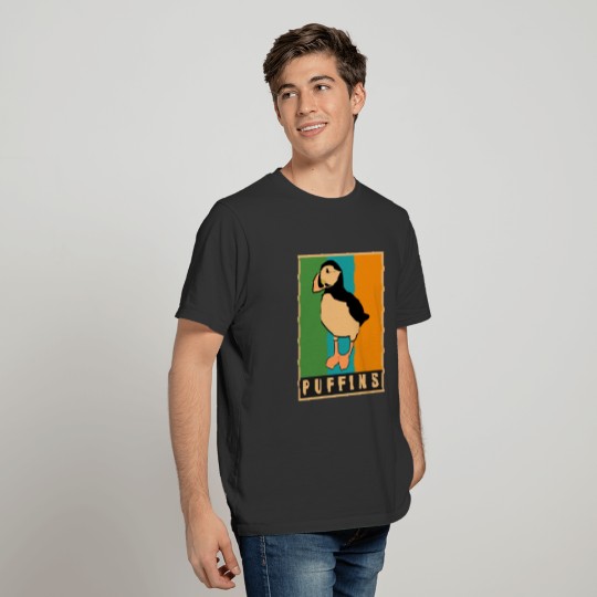 Puffin Puffin Retro Bird T-shirt