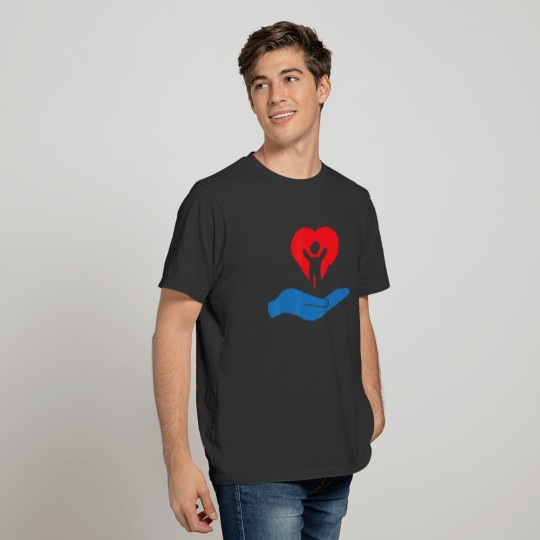 Autism Awarness My Hand Heart Gift Design T-Shirt T-shirt