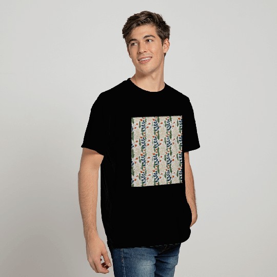 Christmas Botanical Pattern Pretty Beige T Shirts