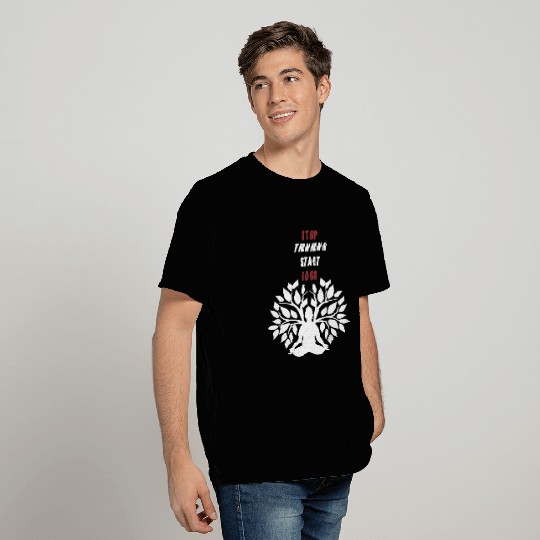STOP THINKING START YOGA T Shirts