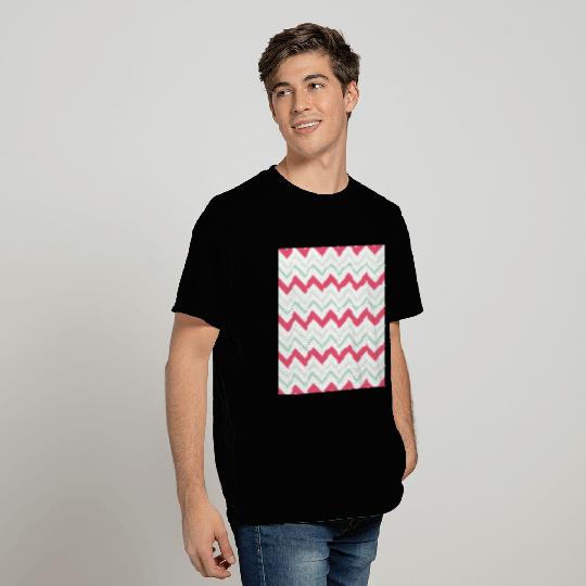 Pink Chevron Pattern T Shirts