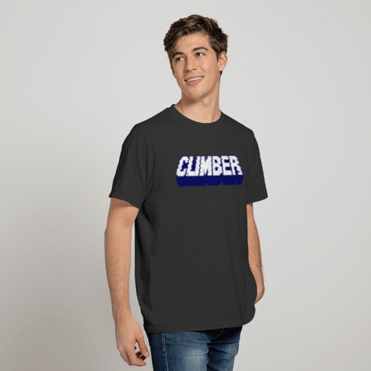 Climber 3D Vintage style Blue T-shirt
