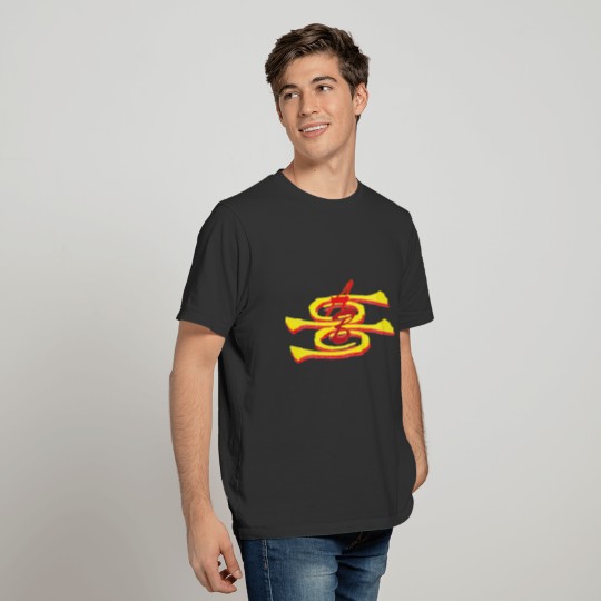 A and B letter graphics T-shirt