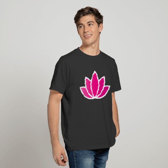 Pink gradient Lotus symbol T Shirts
