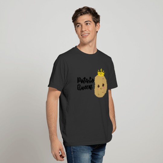 Potato queen vegan saying gift plants T-shirt