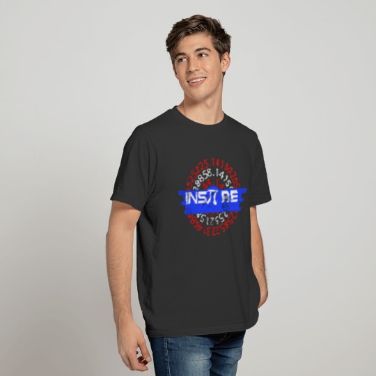 Inspire Pi Superhero Shield Math Teacher Geek Nerd T-shirt