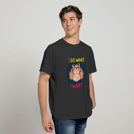 Cat Middle Finger I Do What I Want T-shirt