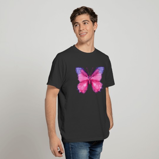 Cute Pink Watercolor Butterfly T Shirts