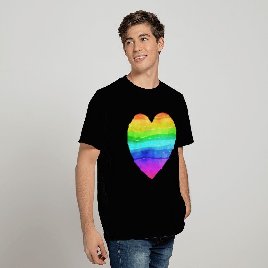 Rainbow heart. T Shirts