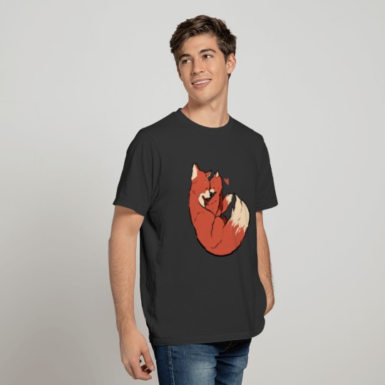 Fox Cuddle Boyfriend or Girlfriend Gift T-shirt