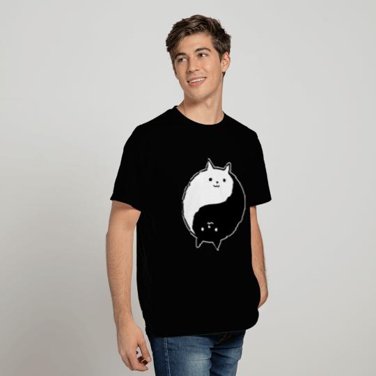 Ying Yang Cat T Shirts