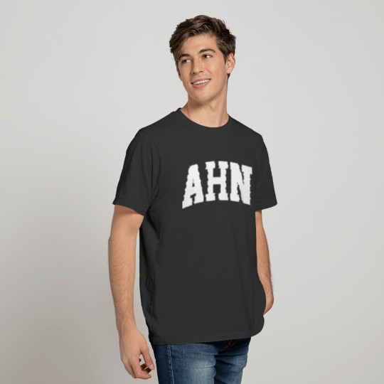 Ahn Name Family Vintage Retro Sports Arch T-shirt