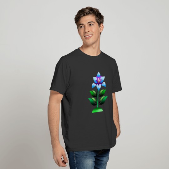 Flower Purple and Blue T Shirts