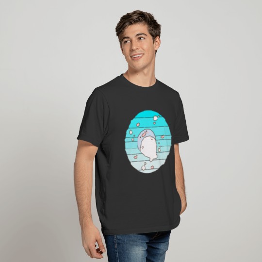 Kawaii Whale Sunset T-shirt