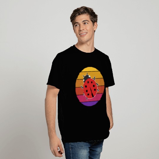 Ladybug Retro Sunset Ladybug Entymology Insects T Shirts