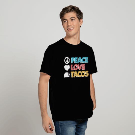 Peace Love Tacos Retro Vintage Cinco de Mayo T Shirts