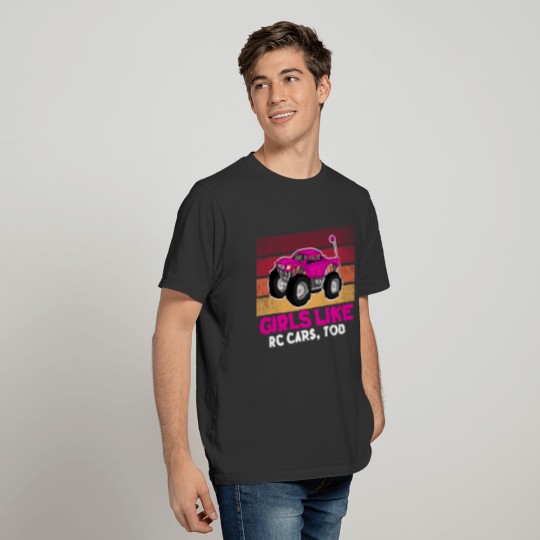 Girly Monster Truck RC Car Mom Daughter Matching T Shirts