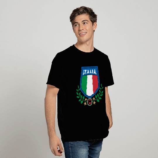 Italy flag with olive branch T Shirts