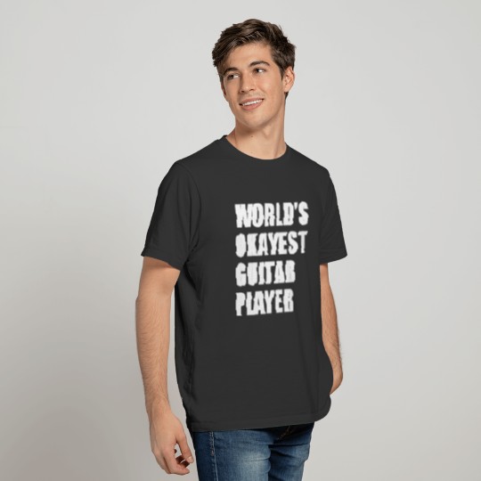 Worlds Okayest Guitar Player Funny Guitarists T-shirt