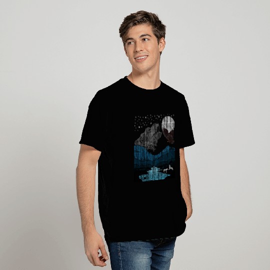 Mountain Wolf eagle bird motif T Shirts