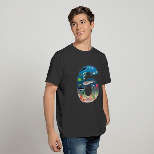 Under The Sea REALISTIC Fish Starfish Sixth number T-shirt