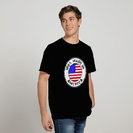 usa-made-in-america-flag-stamp-ringer-T Shirts