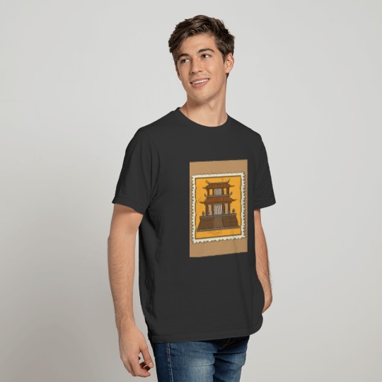 Retro Stamp-sized Temple T-shirt